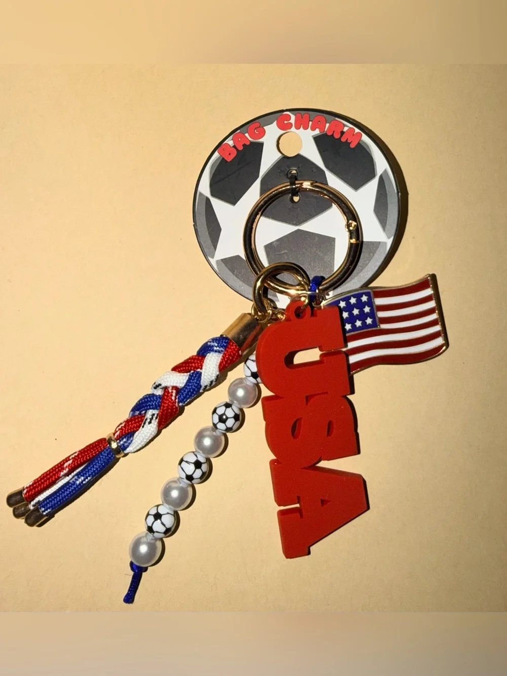 ⚽️NIP USA soccer theme keychain/bag charm - Picture 1 of 2